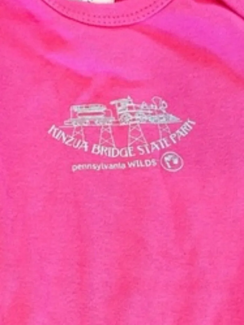 🤑EU Hot Pink Kinzua Bridge State Park Onesie Bodysuit🤑